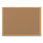 Earth Cork Board, 36" x 24", Tan Surface, Oak Finished Wood Frame
