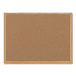 Earth Cork Board, 48" x 36", Tan Surface, Oak Finished Wood Frame