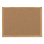 Earth Cork Board, 72" x 48", Tan Surface, Oak Finished Wood Frame