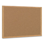 Earth Cork Board, 72" x 48", Tan Surface, Oak Finished Wood Frame