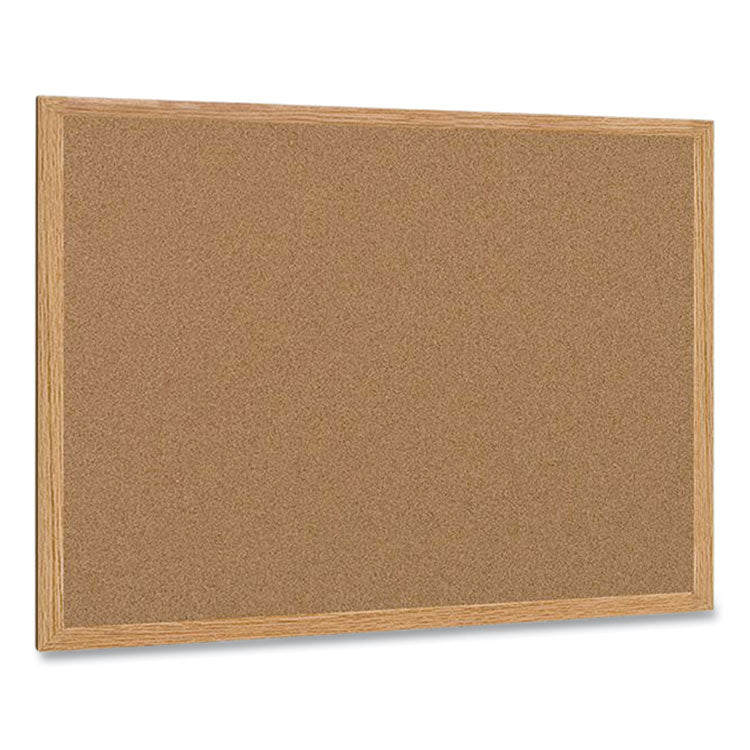 Earth Cork Board, 72" x 48", Tan Surface, Oak Finished Wood Frame