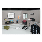 Plastic Partition Additions Nameplate, 9 x 0.75 x 2.5, Fabric Panel Mount, Dark Graphite
