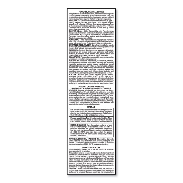 Pheno D+ Aerosol Disinfectant/deodorizer, Citrus Scent, 16.5 Oz Aerosol Spray Can, 12/carton