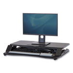 Corsivo Sit-Stand Workstation, 31.5" X 24.25" X 16", Black