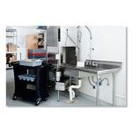 Cutlery Bin, 4 Compartments, 11.5 x 21.25 x 3.75, Plastic, Gray