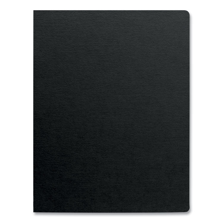 Futura Presentation Covers for Binding Systems, Opaque Black, 11 x 8.5, Unpunched, 25/Pack