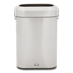 Refine Series Waste Receptacle, 15 gal, Plastic/Stainless Steel