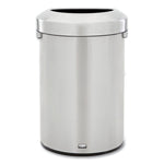 Refine Series Waste Receptacle, 21 gal, Plastic/Stainless Steel