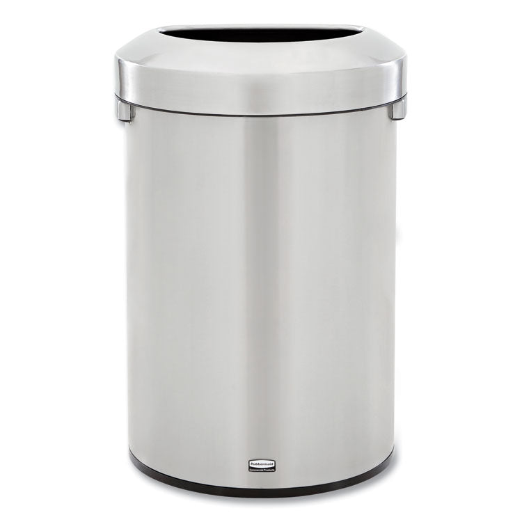 Refine Series Waste Receptacle, 21 gal, Plastic/Stainless Steel