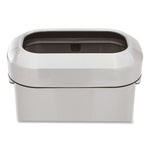Refine Series Waste Receptacle, 15 gal, Plastic/Stainless Steel