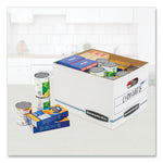 Easylift Basic-Duty Strength Storage Boxes, Letter Files, 12.75" X 13.25" X 10.5", White/blue, 12/carton