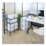 Organizer Storage Boxes, X-Large, 12.75" X 16.5" X 10.5", White/blue, 12/carton