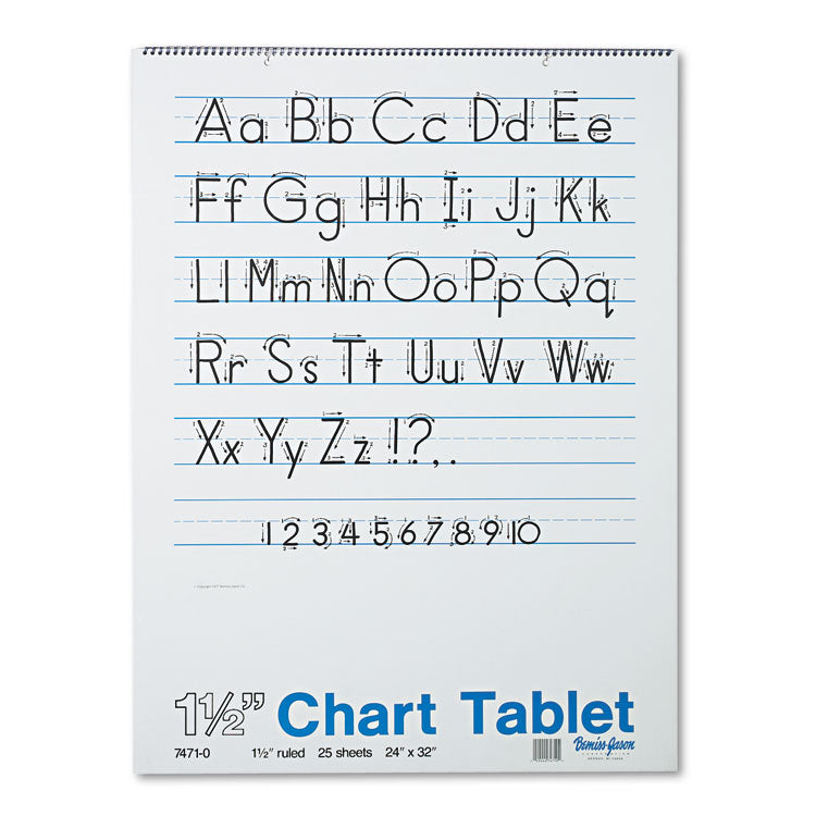 Chart Tablets, Presentation Format (1.5" Rule), 24 x 32, White, 25 Sheets