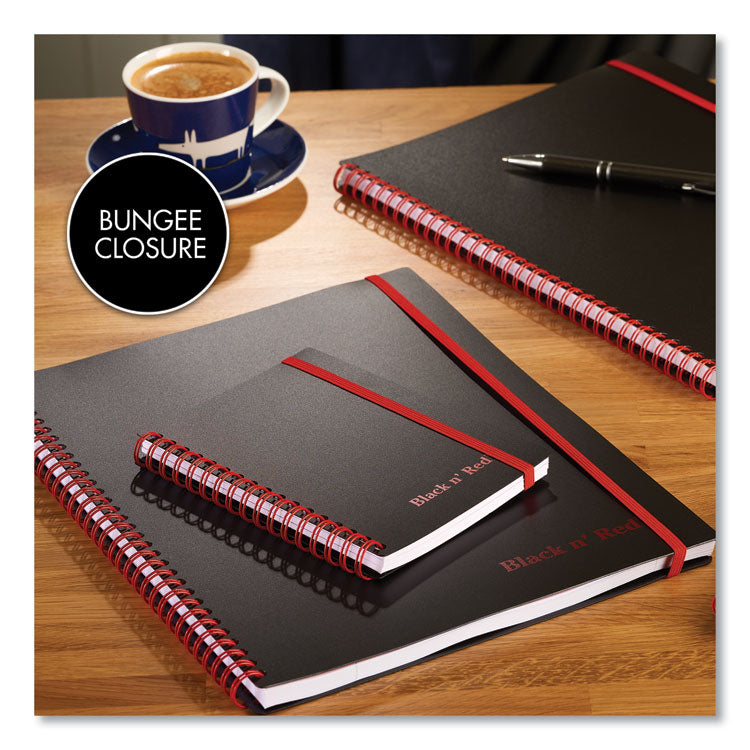 Flexible Cover Twinwire Notebooks, SCRIBZEE Compatible, 1-Subject, Wide/Legal Rule, Black/Red Cover, (70) 8.25 x 5.63 Sheets