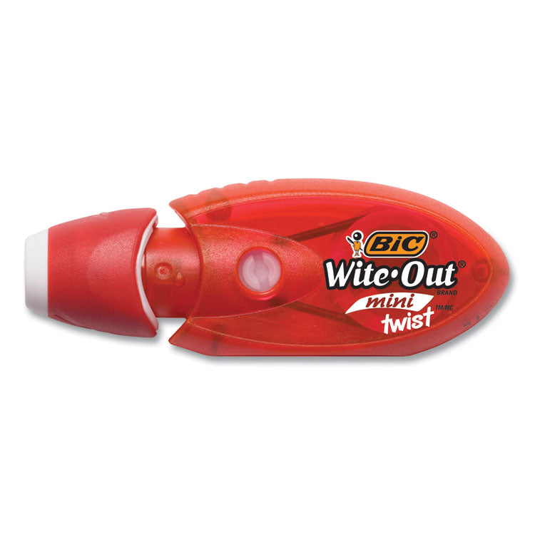 Wite-Out Mini Twist Correction Tape, Non-Refillable, Blue/Fuchsia Applicators 0.2" x 314", 2/Pack