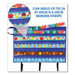 Border Storage Pocket Chart, 41" x 24.5", Blue/Clear