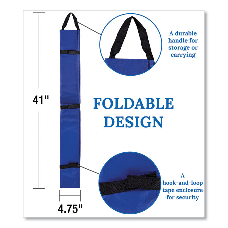 Border Storage Pocket Chart, 41" x 24.5", Blue/Clear