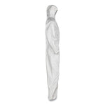 A20 Breathable Particle Protection Coveralls, Elastic Back, Hood, Medium, White, 24/carton