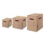 SmoothMove Basic Moving Boxes, Regular Slotted Container (RSC), Large, 18" x 18" x 24", Brown/Blue, 15/Carton
