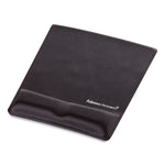 Ergonomic Memory Foam Wrist Support with Attached Mouse Pad, 8.25 x 9.87, Black