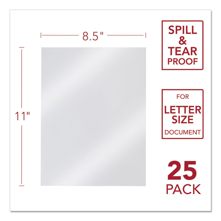 Design View Poly Presentation Covers for Binding Systems, Frost, 11 x 8.5, Unpunched, 25/Pack