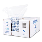 Ice Bags with Twist-Ties, Ice: Penguin Icon Labeling, 10 lb Capacity, 12" x 21", Clear, 1,000/Carton