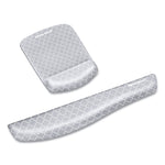 PlushTouch Mouse Pad with Wrist Rest, 7.25 x 9.38, Lattice Design