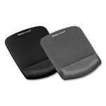 PlushTouch Mouse Pad with Wrist Rest, 7.25 x 9.38, Graphite