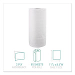 Kitchen Roll Towels, 2-Ply, 11 X 8.5, White, 85/roll