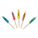 Cocktail Parasols, 3", Assorted, 144/box, 50 Boxes/carton
