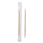 Cello-Wrapped Round Wood Toothpicks, 2.5", Natural, 1,000/box, 15 Boxes/carton