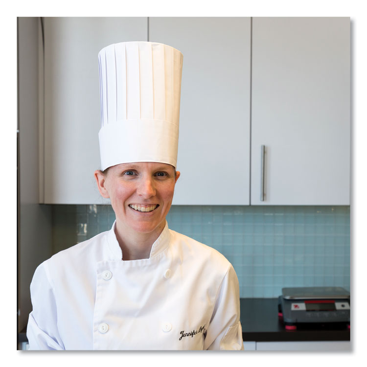Pleated Chef's Hats, Paper, Adjustable, 10" Tall, One Size, White, 24/Carton