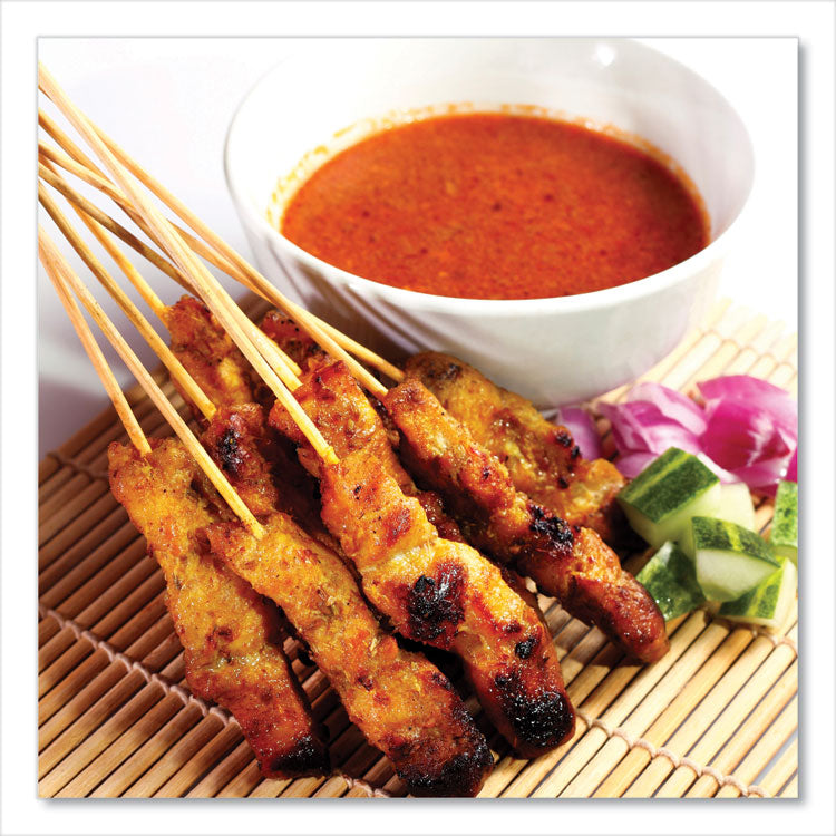 Bamboo Skewers, Paper, 10", White, 100/Pack, 10 Packs/Box, 12 Boxes/Carton