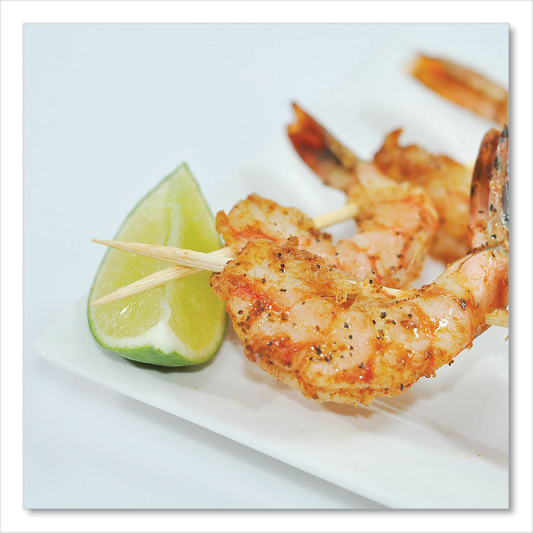 Bamboo Skewers, Paper, 10", White, 100/Pack, 10 Packs/Box, 12 Boxes/Carton