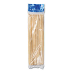 Bamboo Skewers, Paper, 10", White, 100/Pack, 10 Packs/Box, 12 Boxes/Carton