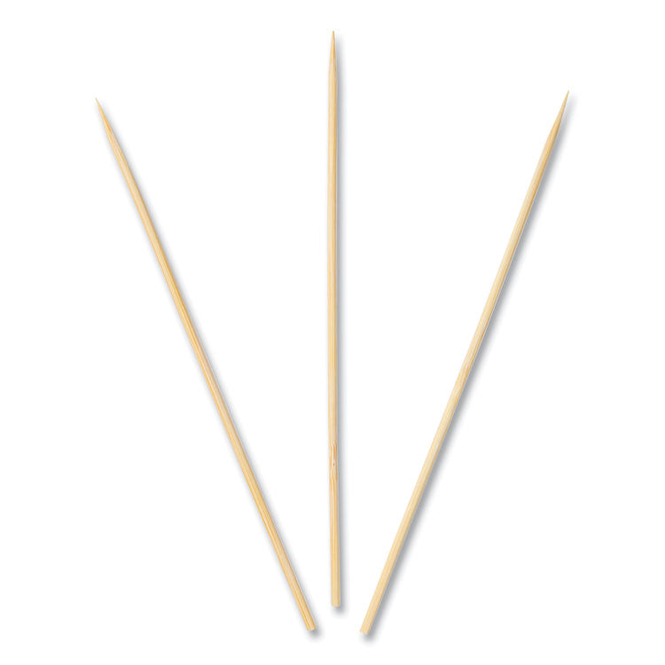 Bamboo Skewers, Paper, 6", Natural, 100/Pack