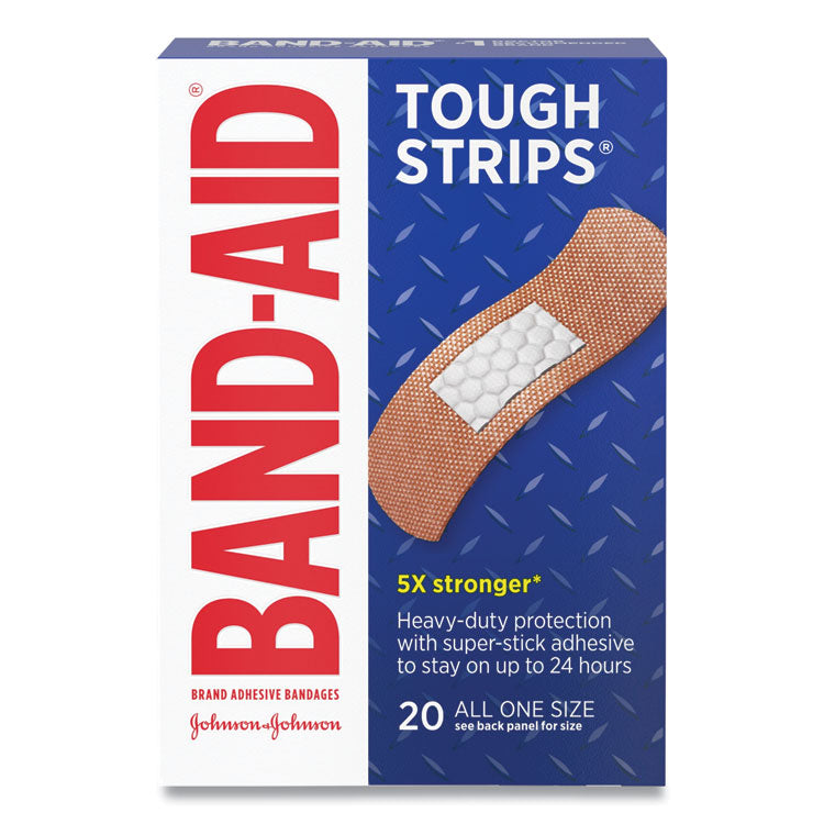 Flexible Fabric Adhesive Tough Strip Bandages, 1 x 3.25, 20/Box
