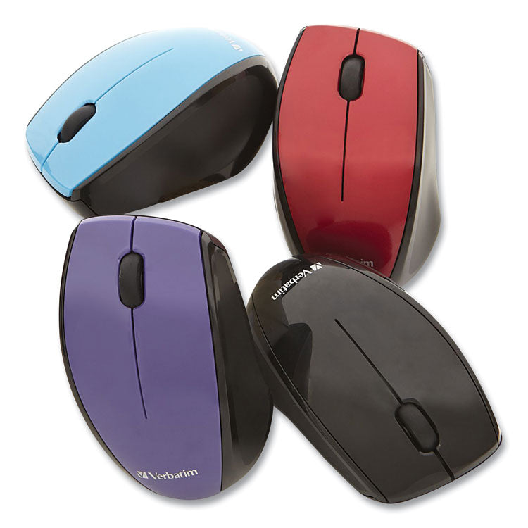 Wireless Notebook Multi-Trac Blue Led Mouse, 2.4 Ghz Frequency/32.8 Ft Wireless Range, Left/right Hand Use, Black