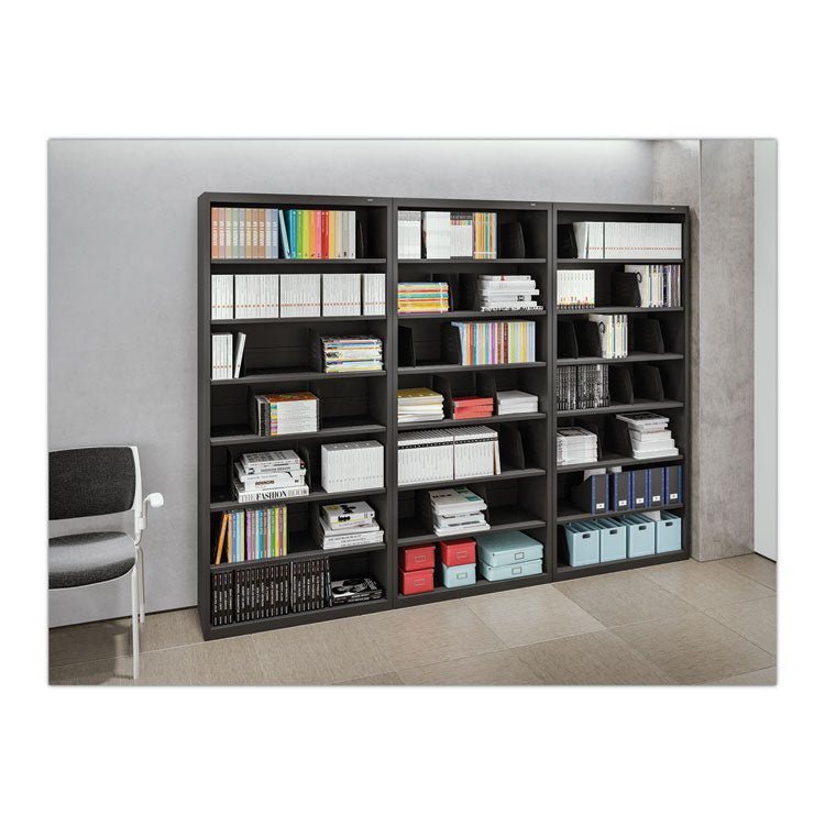 Fixed-Shelf Lateral File for Legal/Letter Size Files, 6 Shelves, 36" x 16.5" x 75.25", Light Gray