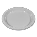 Plastic Dinnerware, Plates, 9" Dia, White, 500/Carton