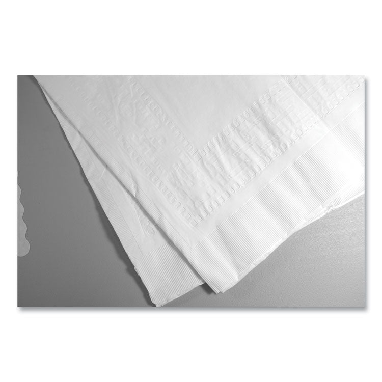 Table Set Poly Tissue Table Cover, 54" X 108", White, 6/pack