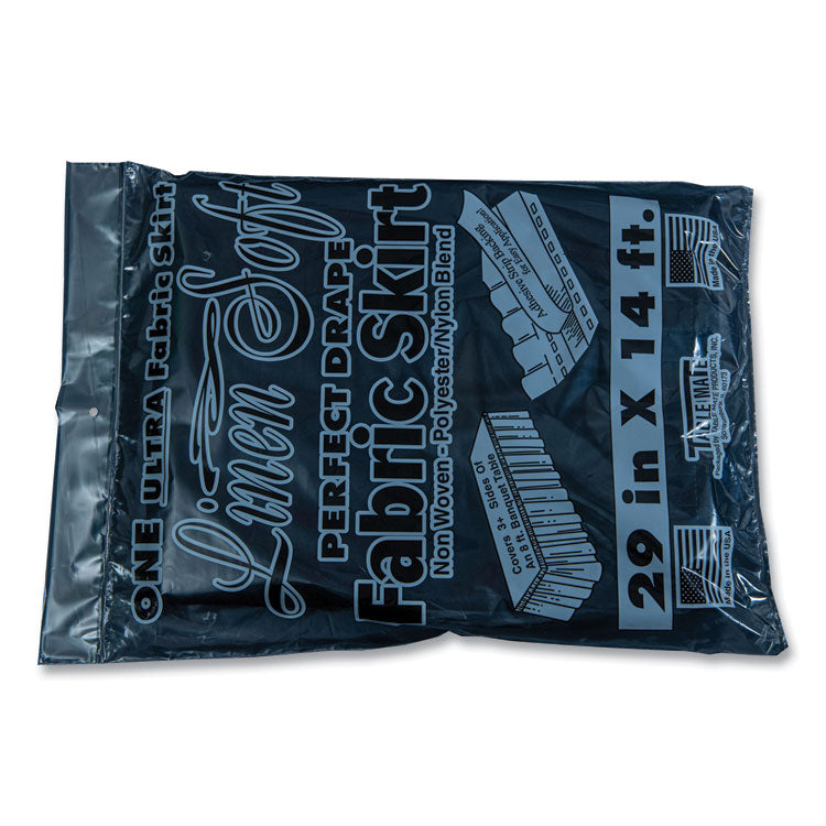 Table Set Linen-Like Table Skirting, Polyester, 29" X 14 Ft, Black