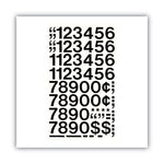 Press-On Vinyl Self-Adhesive Numbers, 1" Tall, Black Characters, 44/Pack
