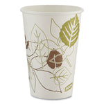 Pathways Paper Hot Cups, 16 oz, White/Brown, 50/Sleeve, 20 Sleeves/Carton