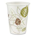 Pathways Paper Hot Cups, 8 oz, White/Brown, 25/Bag, 20 Bags/Carton