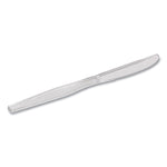 Heavyweight Polystyrene Cutlery, Knife, Plastic, Clear, 1,000/Carton