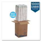 PerfecTouch Hot Cups, Individually Wrapped, 8 oz, Paper, Coffee Haze Design, 50/Sleeve, 20 Sleeves/Carton