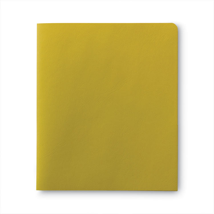 Two-Pocket Folder, Textured Paper, 100-Sheet Capacity, 11 X 8.5, Yellow, 25/box