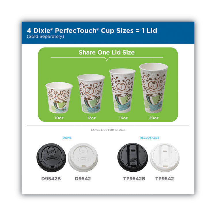 PerfecTouch Hot/Cold Cups, 12 oz, Paper, White, 50/Bag, 20 Bags/Carton