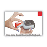 Model S 360 Two-Color Message Dater, 1.75 X 1, "received", Self-Inking, Blue/red